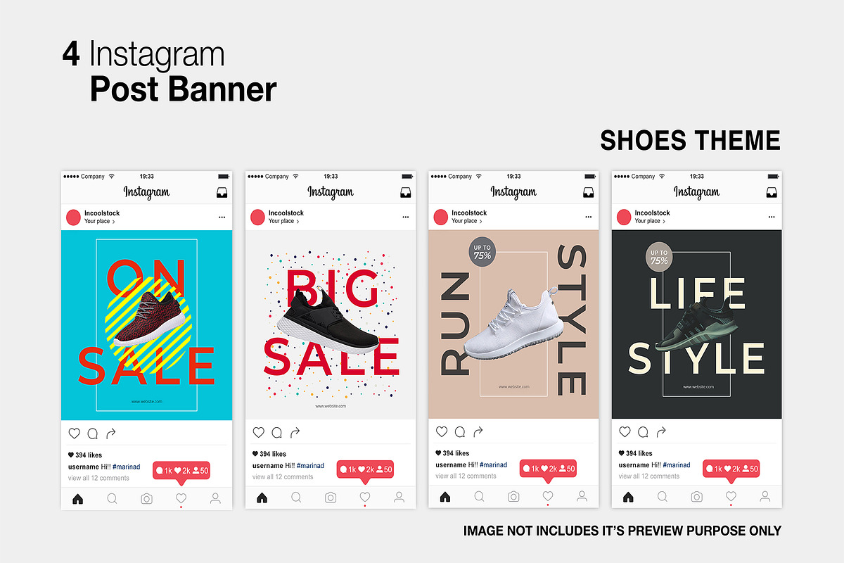 Shoes Instagram Post in Instagram Templates - product preview 8