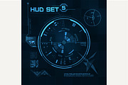 HUD and GUI set. Futuristic UI