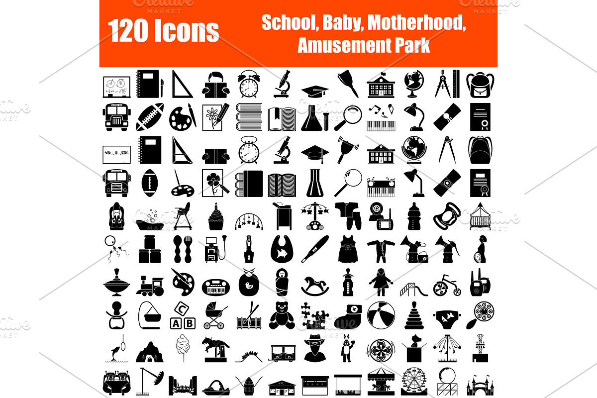 Set of 120 Icons in Baby Icons - product preview 8