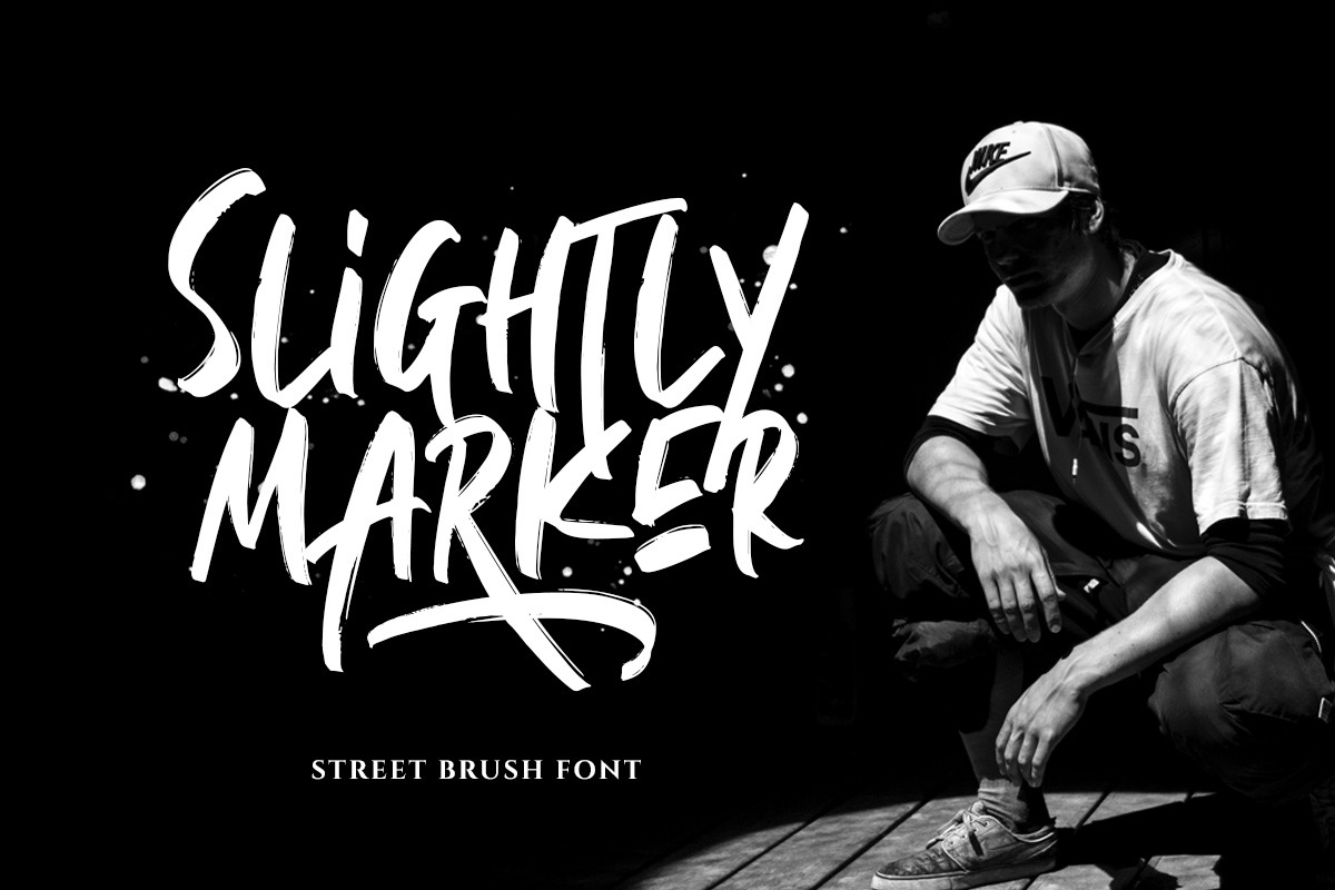 Slightly Marker - Brush Font in Display Fonts - product preview 8