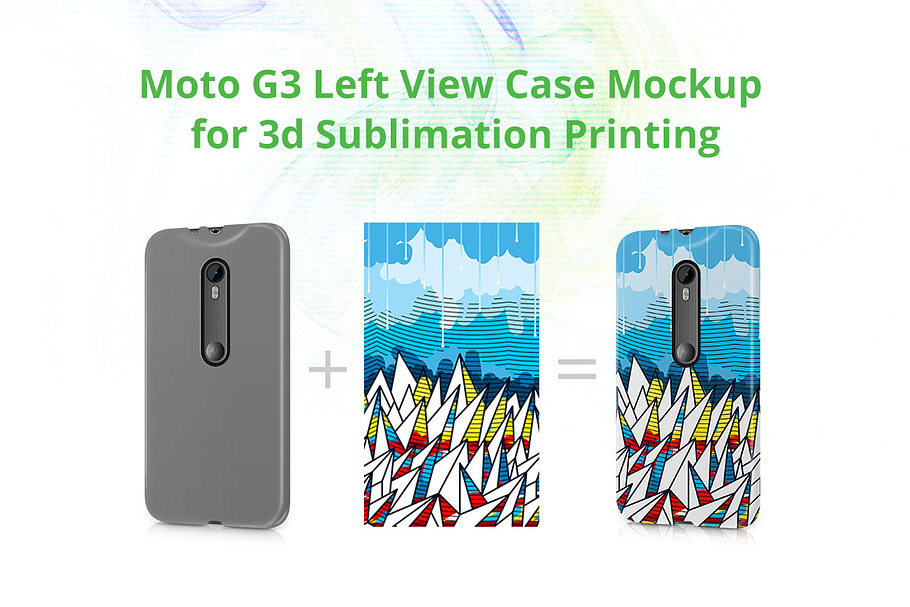 Moto G3 3d Case Design Mock-up in Product Mockups - product preview 8