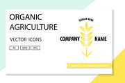 Organic Agriculture. Vector icons