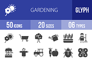 50 Gardening Glyph Icons