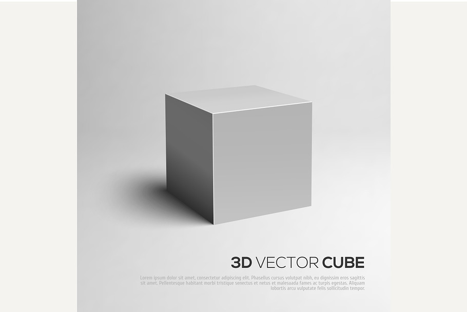 3D Cube. Vector illustration in Objects - product preview 8
