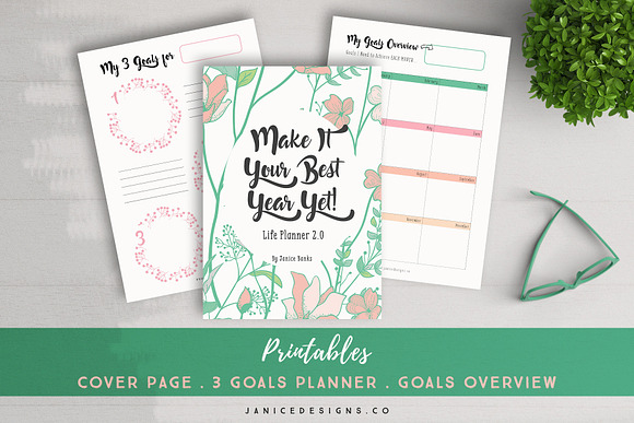 Life Planner 2.0 - Now in Color! in Stationery Templates - product preview 1