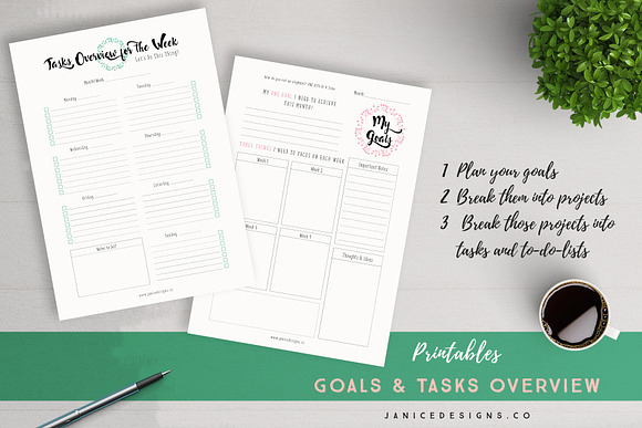 Life Planner 2.0 - Now in Color! in Stationery Templates - product preview 11
