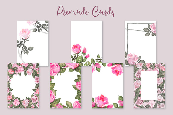 Watercolor Pink Roses in Illustrations - product preview 2