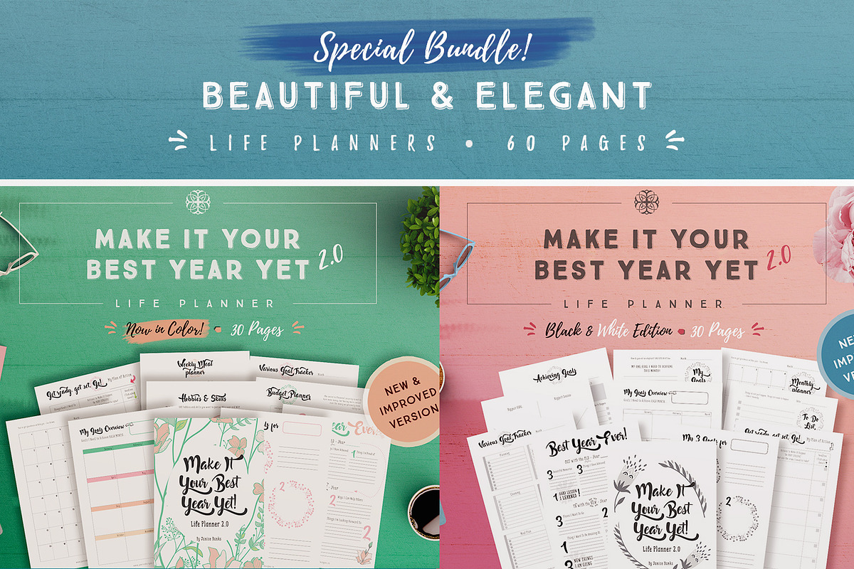 Life Planner Special Bundle: 2 in 1 in Stationery Templates - product preview 8