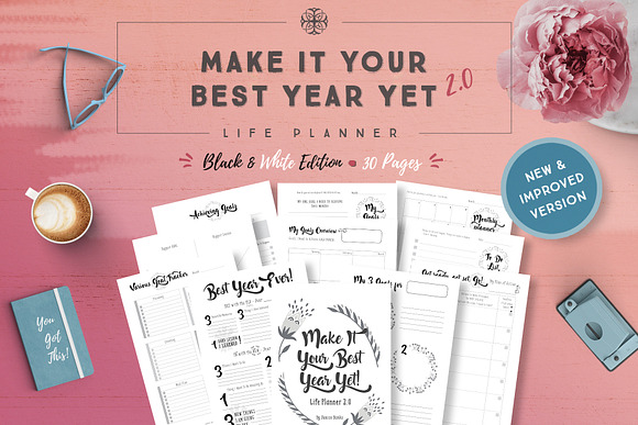 Life Planner Special Bundle: 2 in 1 in Stationery Templates - product preview 2