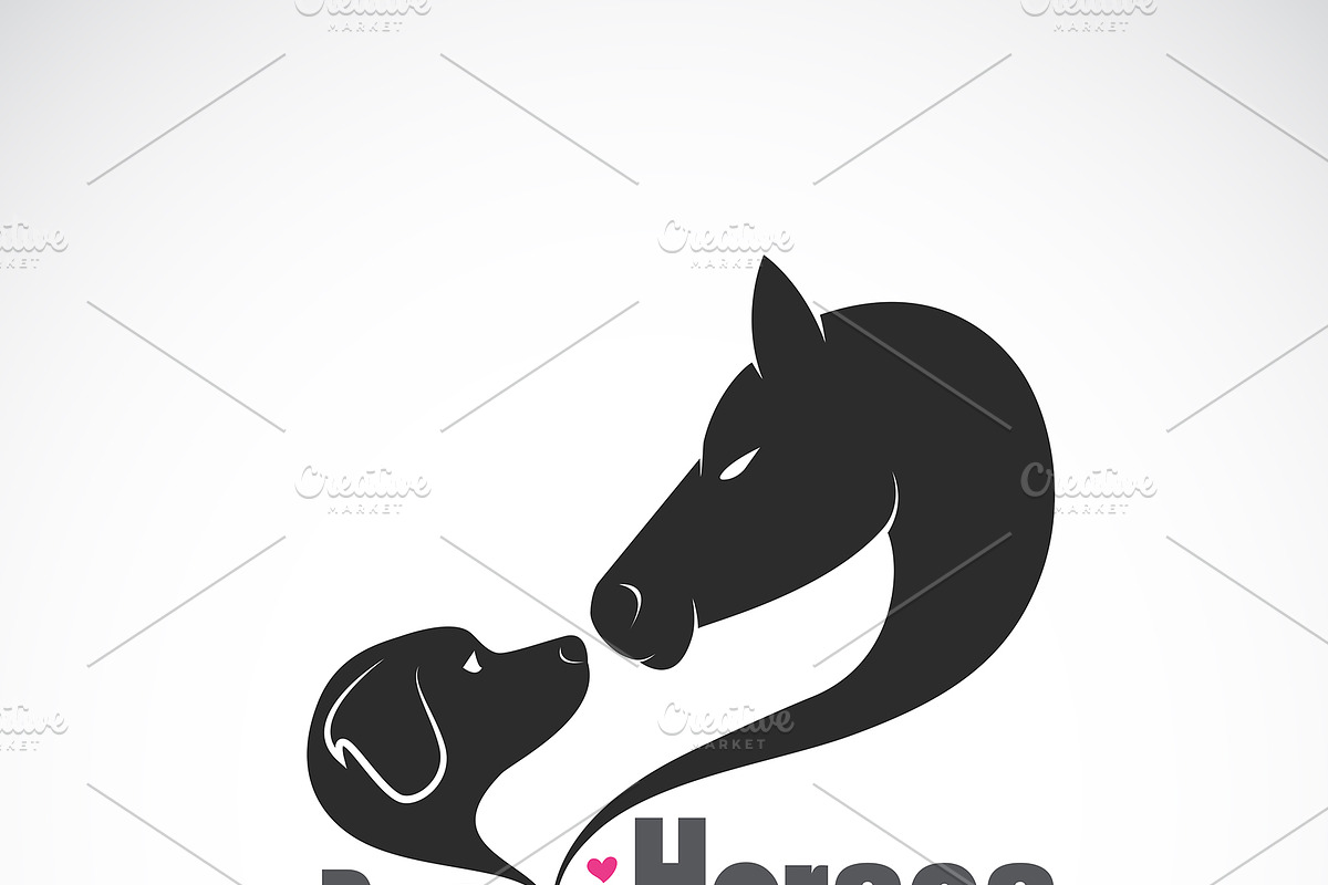 Vector of dog(Labrador) and horse. in Icons - product preview 8