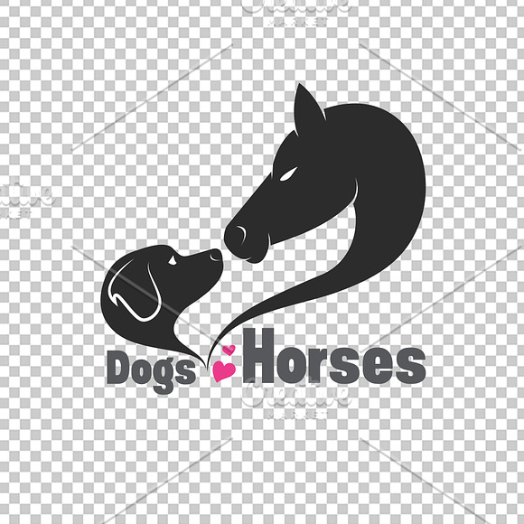 Vector of dog(Labrador) and horse. in Icons - product preview 1
