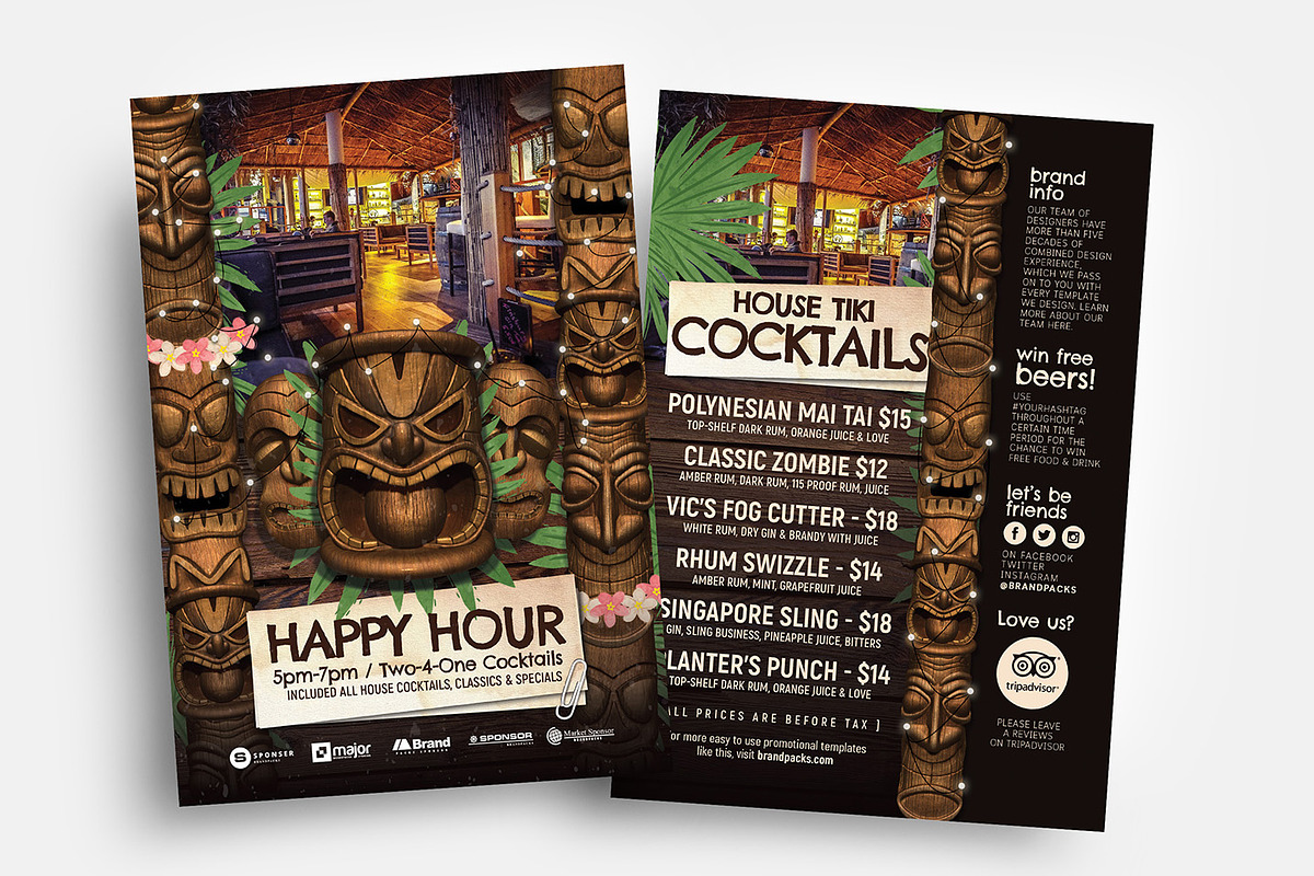 Tiki Bar Flyer Templates in Flyer Templates - product preview 8
