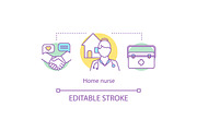 Home nurse concept icon