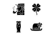 Saint Patrick’s Day glyph icons set