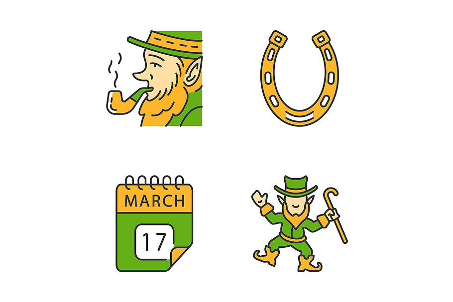 Saint Patrick’s Day color icons set in Icons - product preview 8