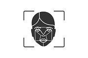 Faceprint analysis glyph icon