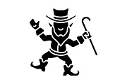 Leprechaun glyph icon