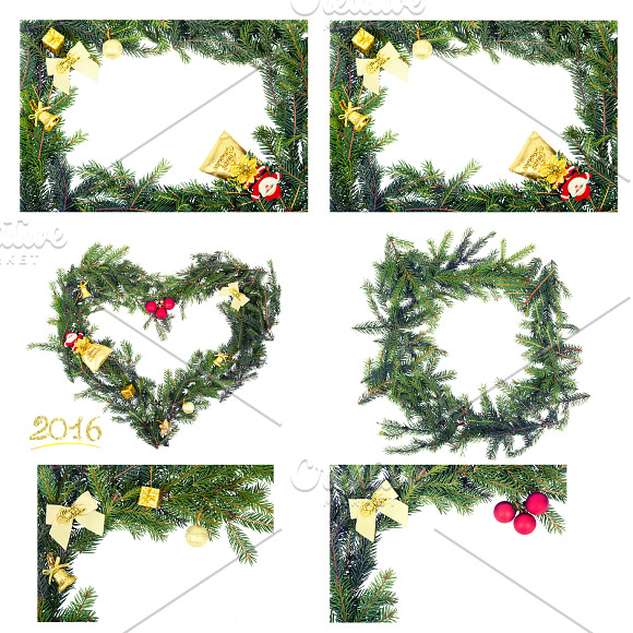 Christmas frames and backgrounds in Objects - product preview 1