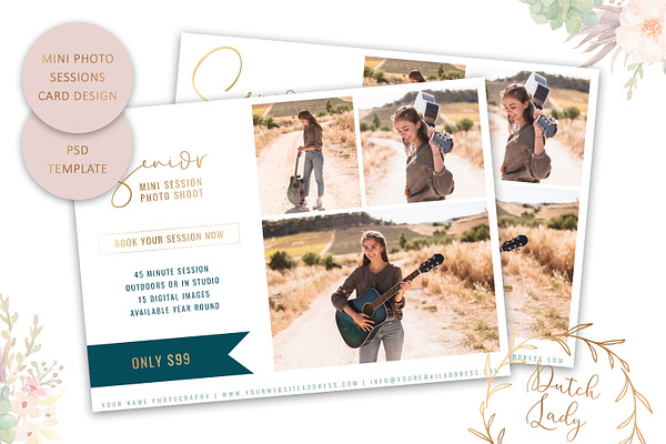 PSD Photo Session Card Template #19