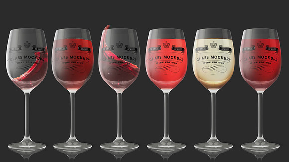 Glass Mockup - Wine Glass Mockup 9 in Product Mockups - product preview 2