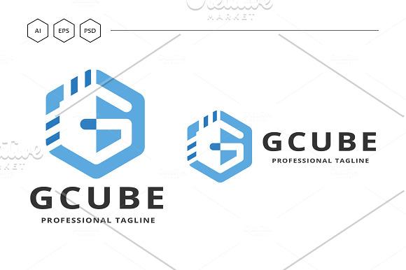 Geometric Cube Letter G Logo in Logo Templates - product preview 3