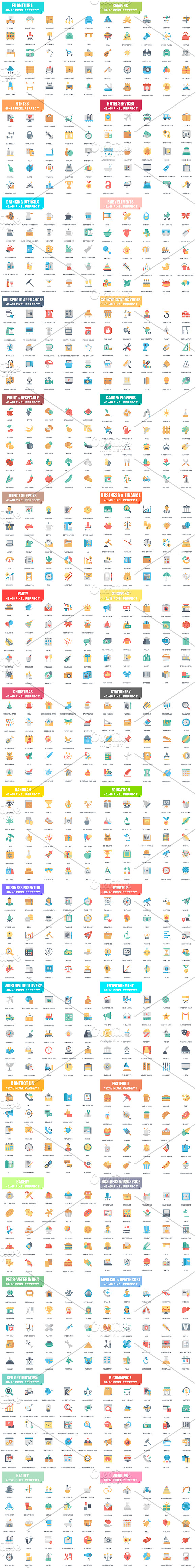 6000+ Flat Icons Bundle in Icons - product preview 4
