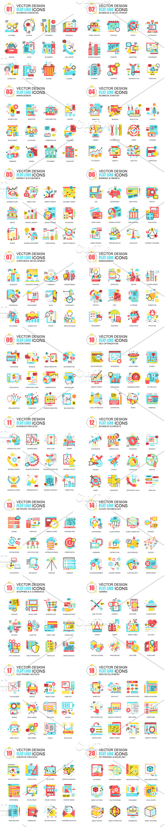 6000+ Flat Icons Bundle in Icons - product preview 9