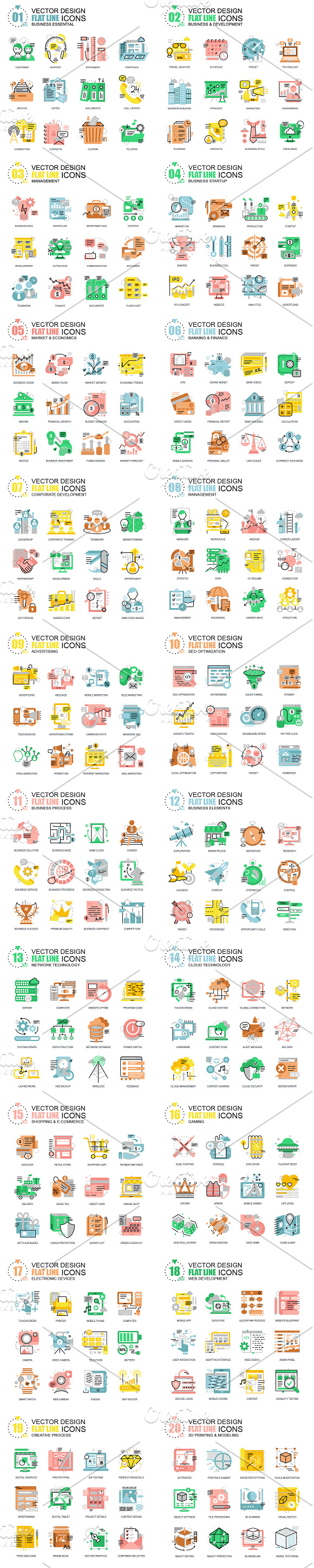 6000+ Flat Icons Bundle in Icons - product preview 10