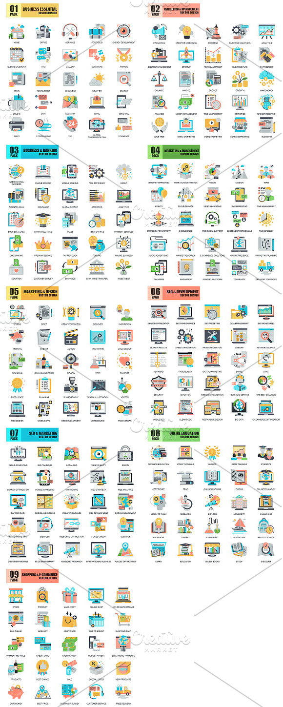 6000+ Flat Icons Bundle in Icons - product preview 12