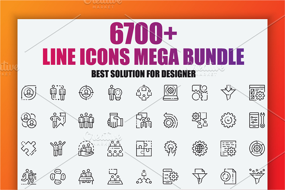 6700+ Line Icons Bundle