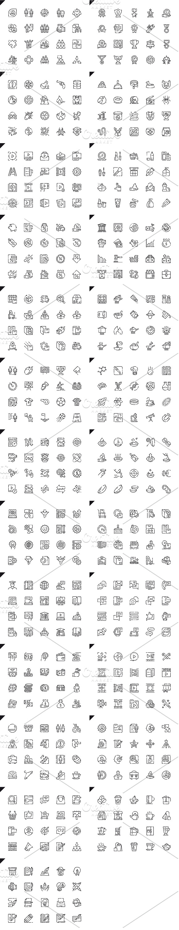 6700+ Line Icons Bundle in Icons - product preview 1