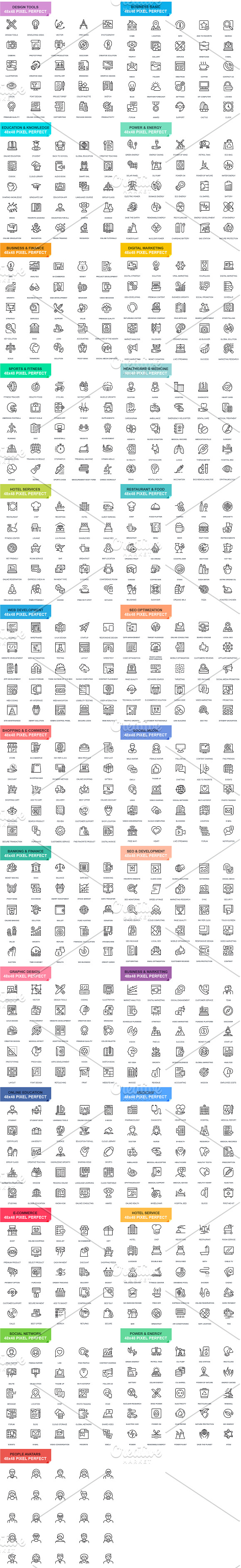 6700+ Line Icons Bundle in Icons - product preview 2