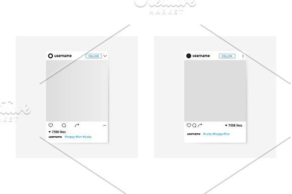 Social network photo frames in Mobile & Web Mockups - product preview 1