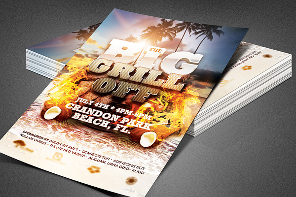 The Big Grill Off Flyer Template