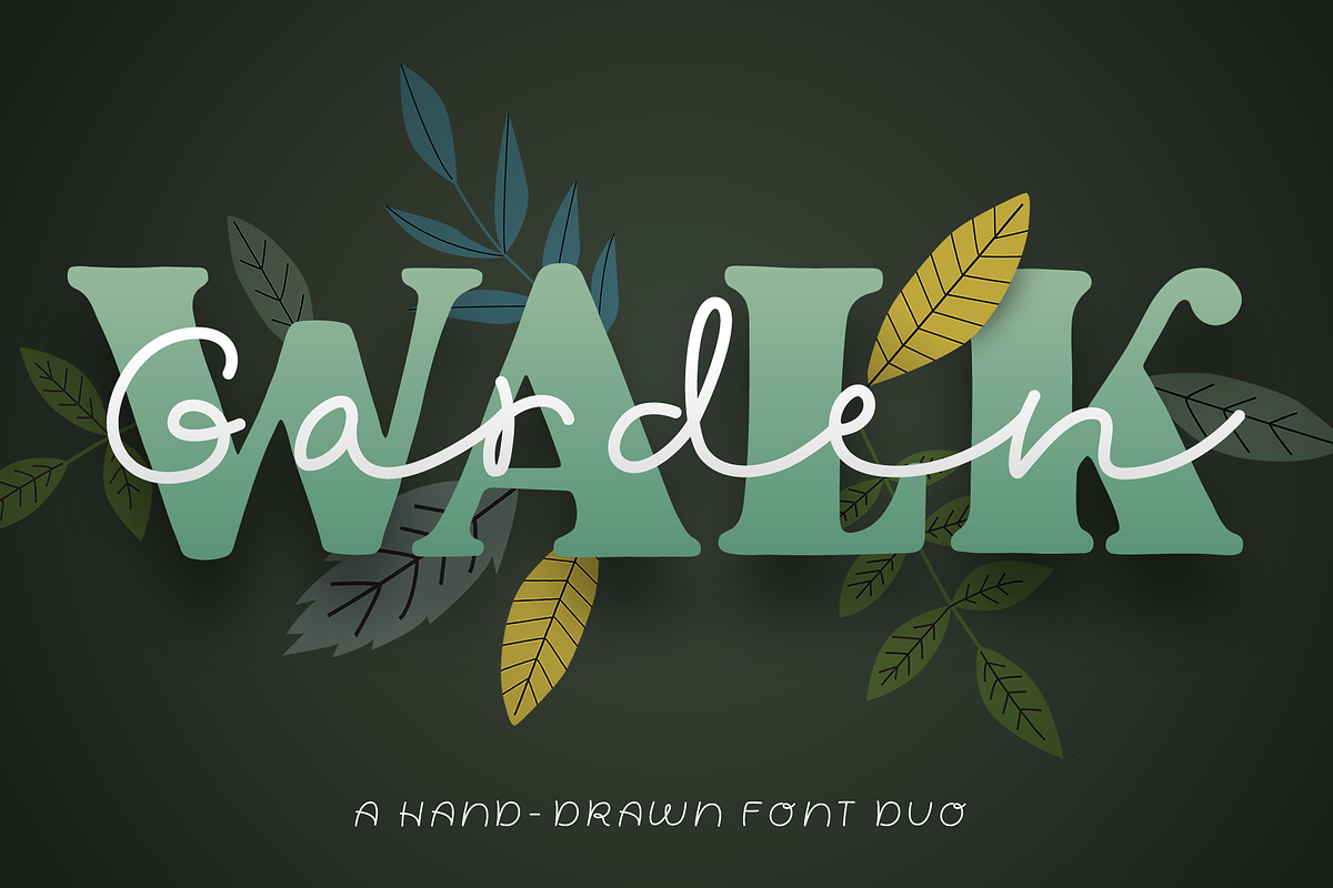 Garden Walk Font Duo in Display Fonts - product preview 8