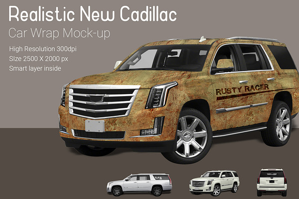 New Cadillac Car Wrap Mock-Up