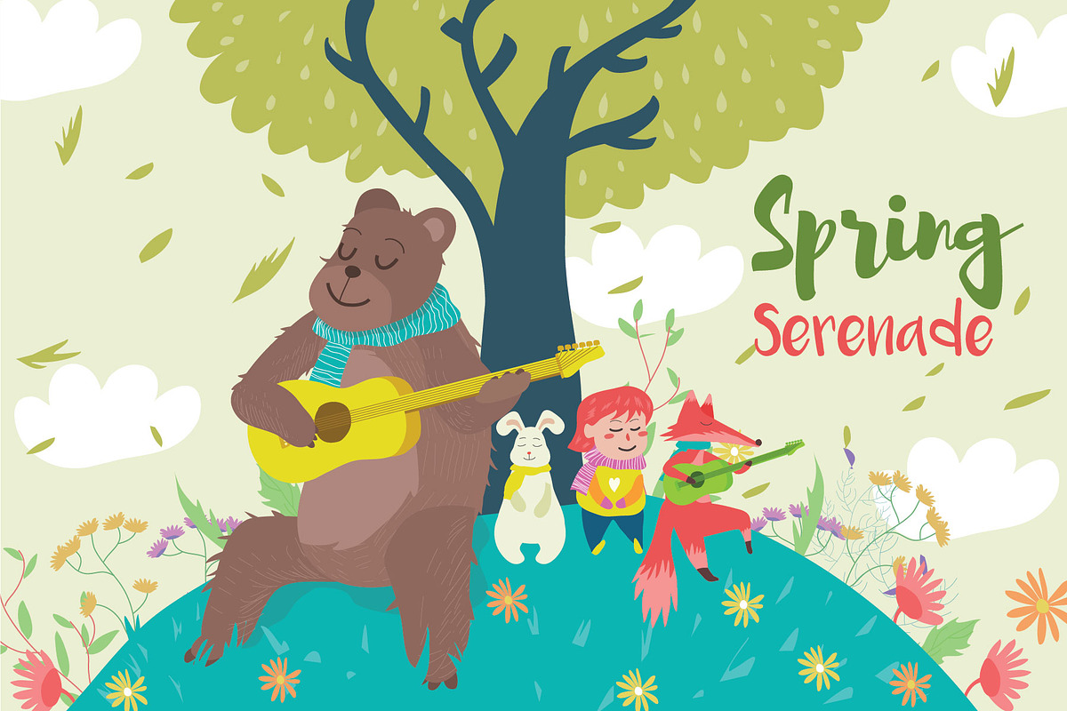Spring Serenade -Vector Illustration in Illustrations - product preview 8