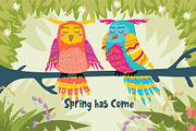 Spring Come - Vector Illustration