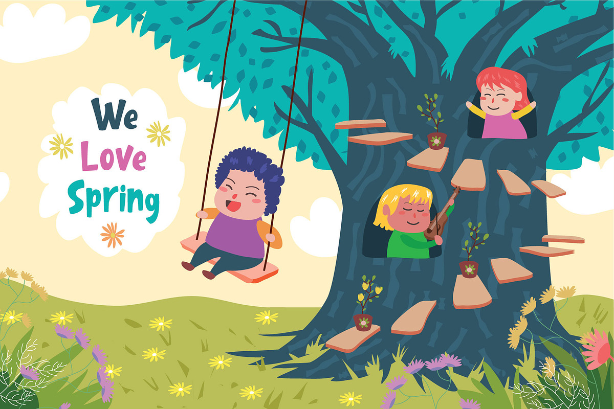 Love Spring - Vector Illustration in Illustrations - product preview 8