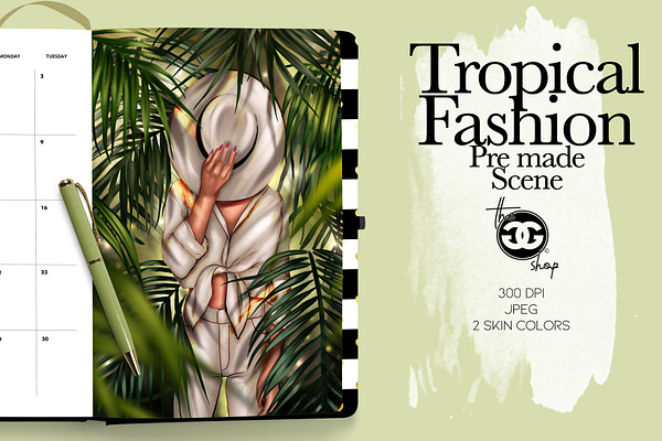 Jungle Tropical Fashion Illustration