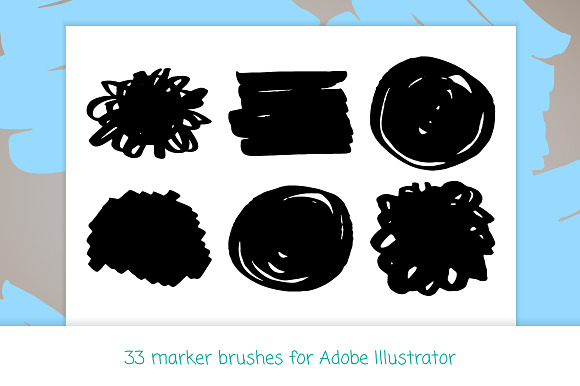 33 marker brushes for AI in Photoshop Brushes - product preview 2