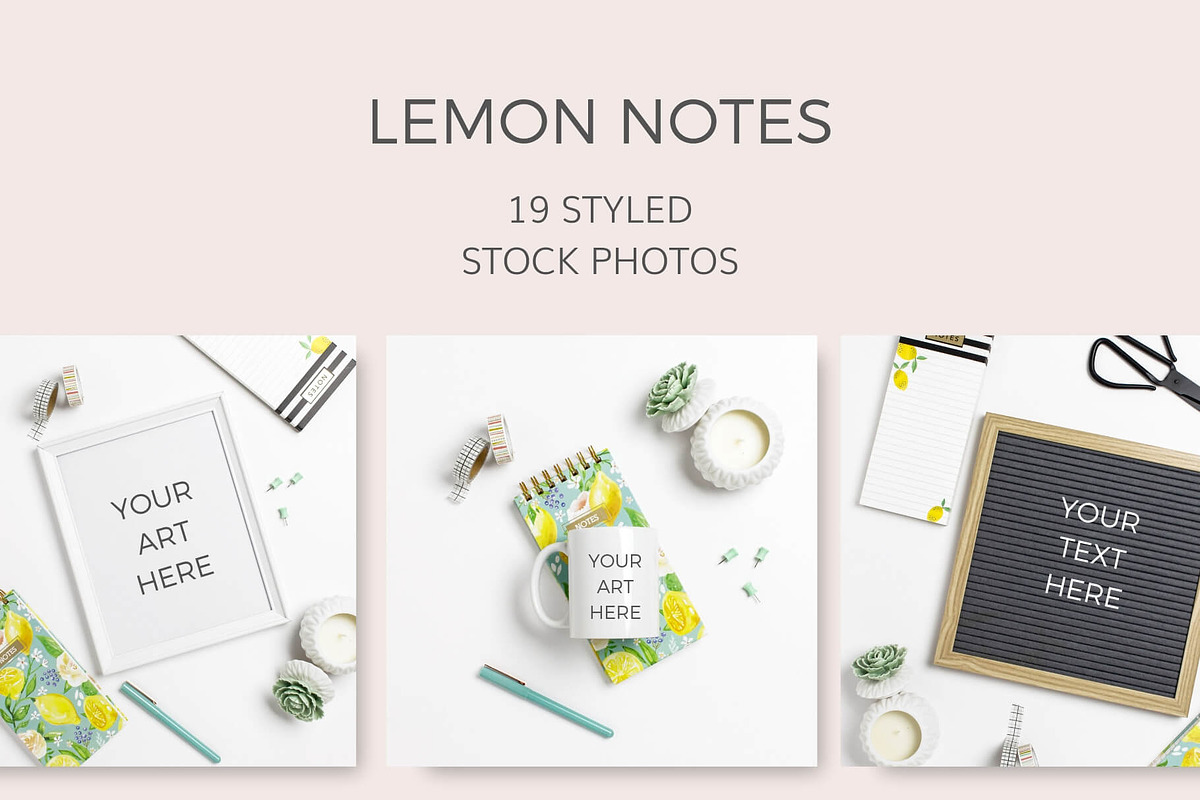 Lemon Notes (19 Styled Images) in Print Mockups - product preview 8
