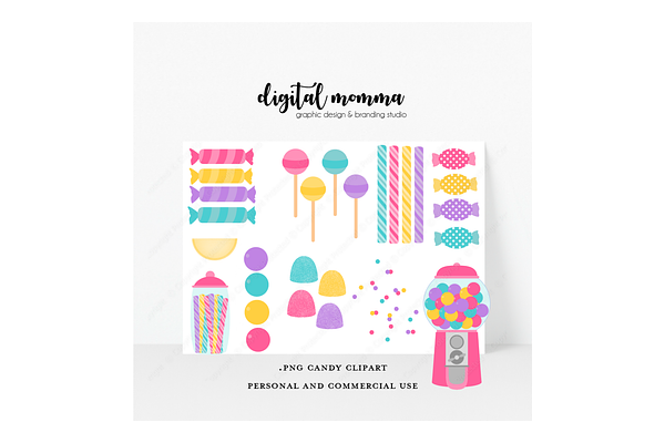 Candy, Gumball Machine Clipart