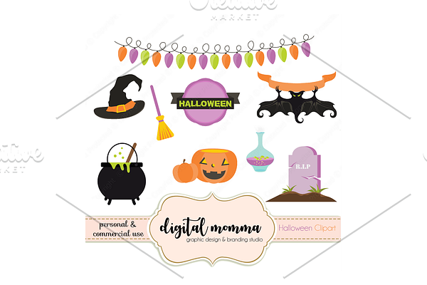 Halloween Clipart, .PNG Graphics