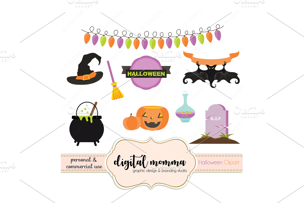 Halloween Clipart, .PNG Graphics in Illustrations - product preview 8