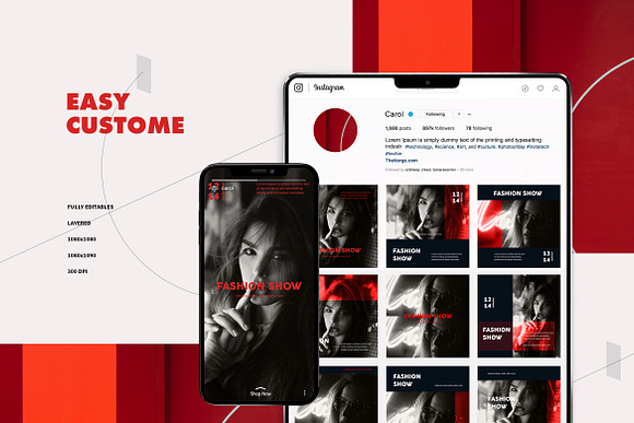 Instagram Template in Instagram Templates - product preview 1