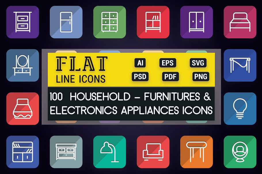 Home Appliances and Furniture Icons