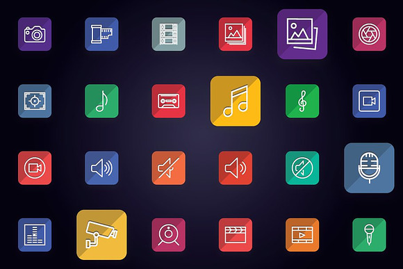 Media - Audio, Video & Photo Icons in Icons - product preview 1