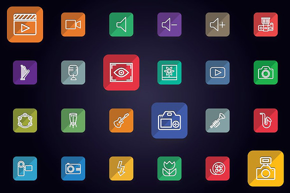 Media - Audio, Video & Photo Icons in Icons - product preview 2
