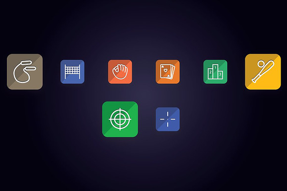 Sports, Games & Fitness Flat Icons in Icons - product preview 4